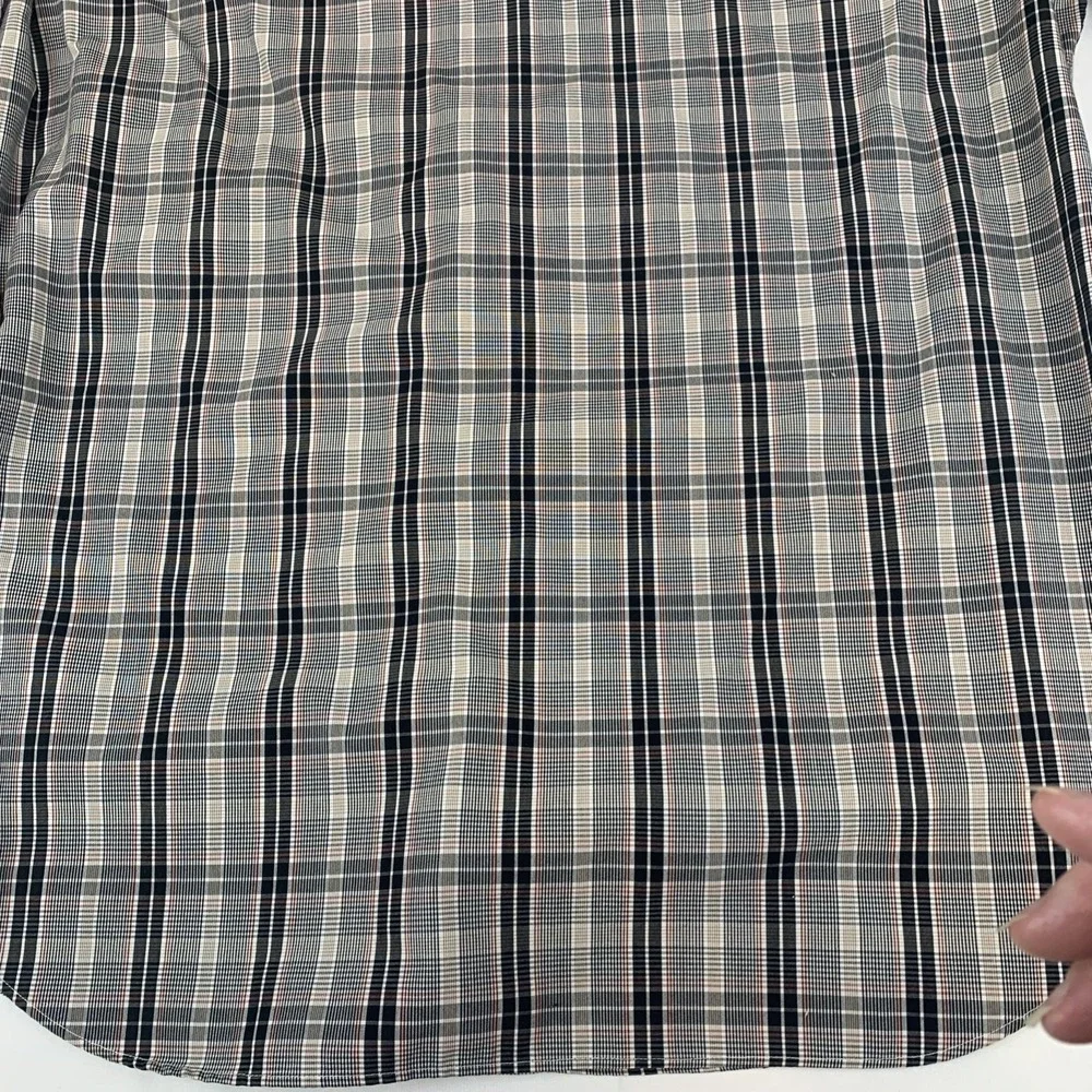 Banana Republic Plaid Dress Shirt 15-15.50 Slim Fit Non Iron 100% Cotton